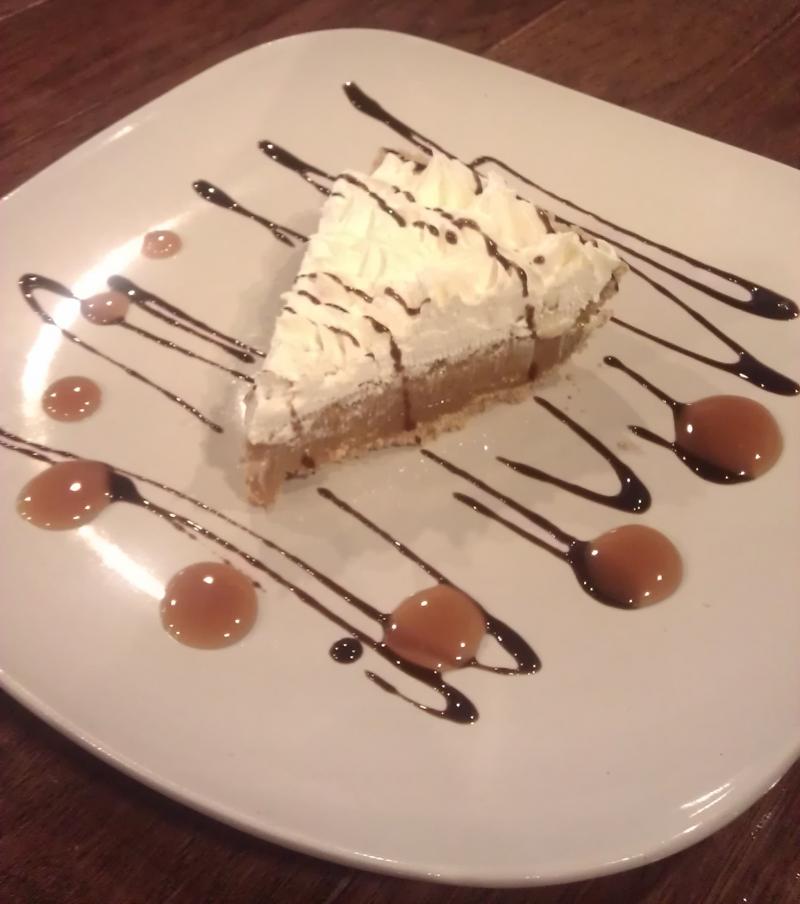 Creamy toffee that oozes out under your fork, and fresh chilled bananas!